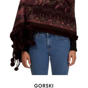 GORSKI finest Rex rabbit stole Real fur classy and rich combined